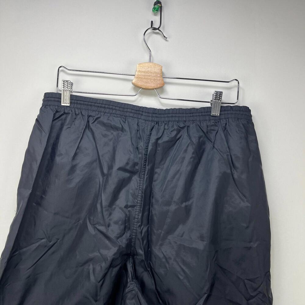 Vintage 90s Nike Windbreaker Pants Black Swoosh XL Blue - Picture 12 of 13